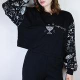 White 'Spellbound' & 'Crystal Cup' Patchwork Boxy Long Sleeve