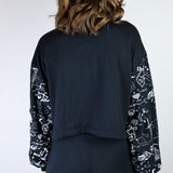 White 'Spellbound' & 'Crystal Cup' Patchwork Boxy Long Sleeve