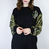 Gold 'Shroomed' & 'Beyond the Gates' Patchwork Boxy Long Sleeve