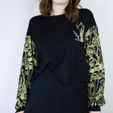 Gold 'Shroomed' & 'Beyond the Gates' Patchwork Boxy Long Sleeve