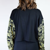 Gold 'Shroomed' & 'Beyond the Gates' Patchwork Boxy Long Sleeve