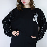 White 'Starlight' & 'Beyond the Gates' Patchwork Boxy Long Sleeve