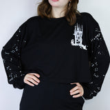 White 'Starlight' & 'Beyond the Gates' Patchwork Boxy Long Sleeve
