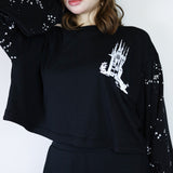 White 'Starlight' & 'Beyond the Gates' Patchwork Boxy Long Sleeve