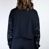 White 'Starlight' & 'Beyond the Gates' Patchwork Boxy Long Sleeve