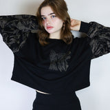 Coffee 'Fox Den' & 'Rabid Dog' Patchwork Boxy Long Sleeve