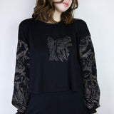 Coffee 'Fox Den' & 'Rabid Dog' Patchwork Boxy Long Sleeve
