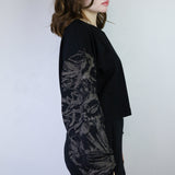 Coffee 'Fox Den' & 'Rabid Dog' Patchwork Boxy Long Sleeve