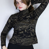 Coffee on Black 'Shadow Canyon' Turtleneck