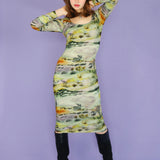 'Dusty Hills' Scoop Neck Dress