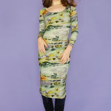 'Dusty Hills' Scoop Neck Dress