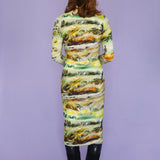 'Dusty Hills' Scoop Neck Dress