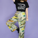 'Dusty Hills' Linen Straight Leg Trouser