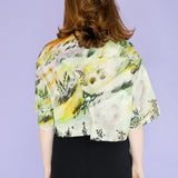 'Dusty Hills' Linen Boxy Button Up