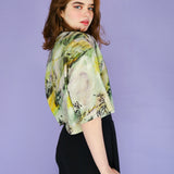 'Dusty Hills' Linen Boxy Button Up