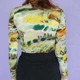 'Dusty Hills' Scoop Neck Bodysuit