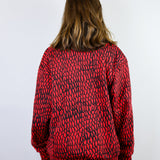 'Scales' on Red Pullover (Sizes 1 & 2)