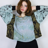 White 'Starlight' and Black 'Fox Den' Boxy Long Sleeve (Size 1)