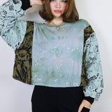 White 'Starlight' and Black 'Fox Den' Boxy Long Sleeve (Size 1)