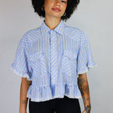 Blue Striped 'Belle Blouse'