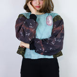 White 'Curio' and Black 'Tiger Stripe' Boxy Long Sleeve (Size 1)