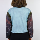 White 'Curio' and Black 'Tiger Stripe' Boxy Long Sleeve (Size 1)