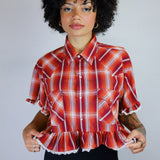Red Plaid 'Belle Blouse'