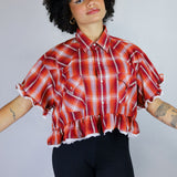 Red Plaid 'Belle Blouse'
