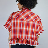 Red Plaid 'Belle Blouse'