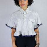 Cream Striped 'Belle Blouse'