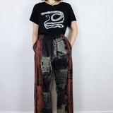 Geode 'Dry Brush' Cotton Crêpe Pants