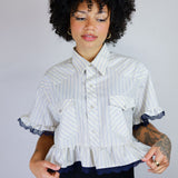 Cream Striped 'Belle Blouse'