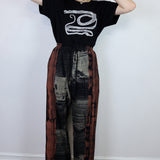 Geode 'Dry Brush' Cotton Crêpe Pants