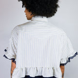 Cream Striped 'Belle Blouse'