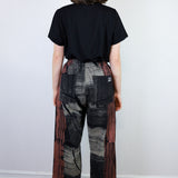 Geode 'Dry Brush' Cotton Crêpe Pants