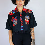 Wild Wild West Lace-Trimmed Blouse