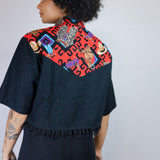 Wild Wild West Lace-Trimmed Blouse