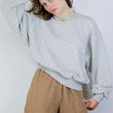 Thick Knit Terry Pullover in Grey