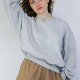 Thick Knit Terry Pullover in Grey