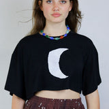 'Lunar' Cropped Loose Tee