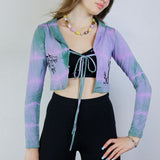 'Wolf Pack' Tie Cardigan in Lavender (XXS, L, XL & 1X)