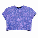 Nightcrawlers Cropped Tee in Iris on Periwinkle