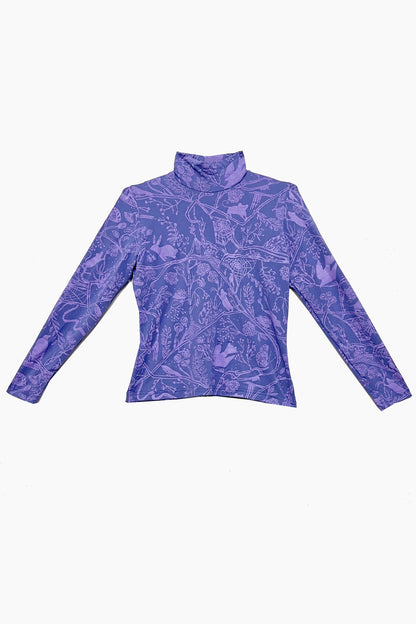 Nightcrawlers Turtleneck in Iris on Periwinkle