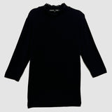 Black Lace Mockneck 3/4 Sleeve (32" Bust)