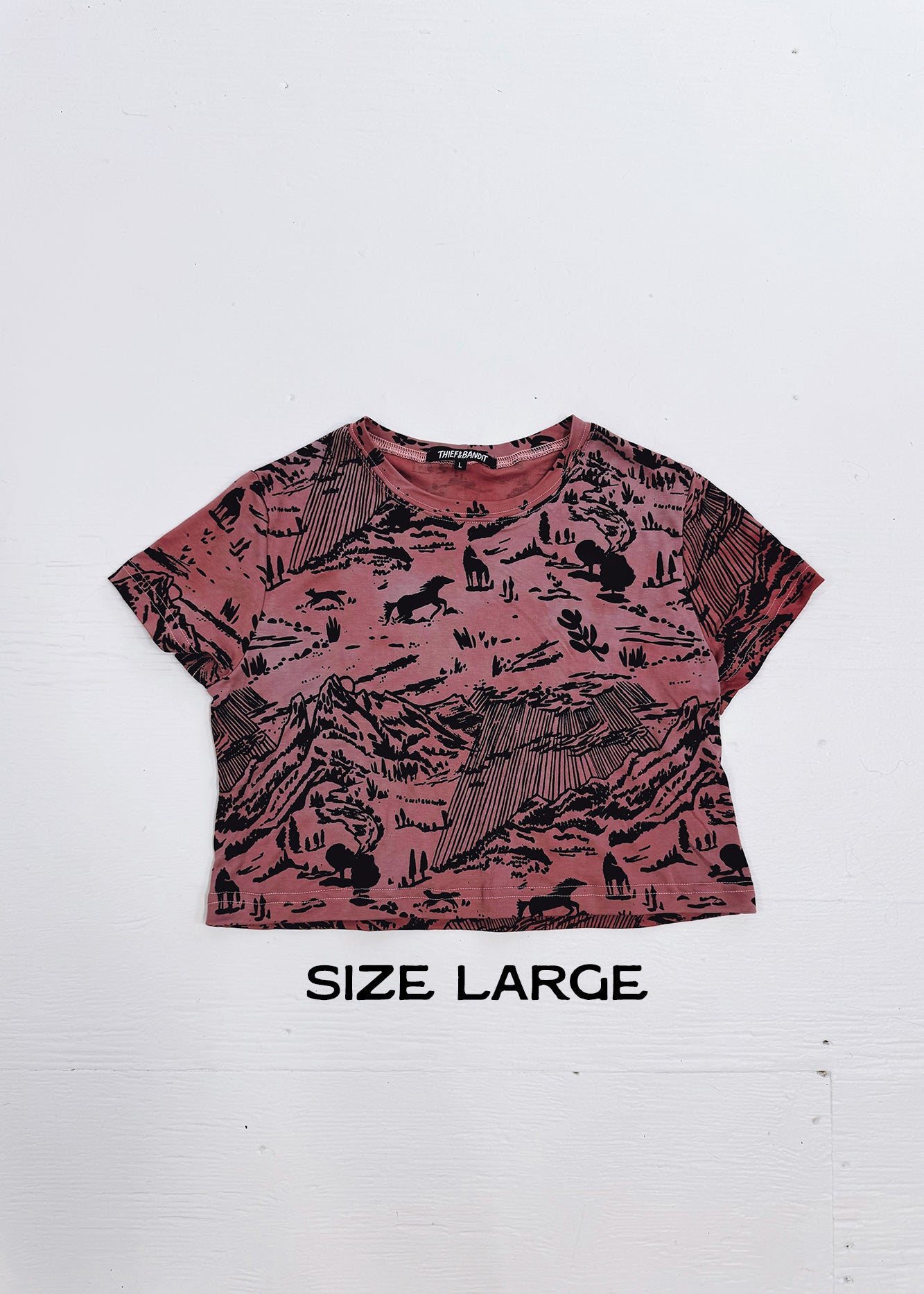 Mulberry Shadow Canyon Cropped Tees (Sizes S, L, 2X)