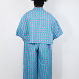 Lakeside 'Wavy Plaid' Crêpe Pants