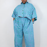 Lakeside 'Wavy Plaid' Crêpe Pants