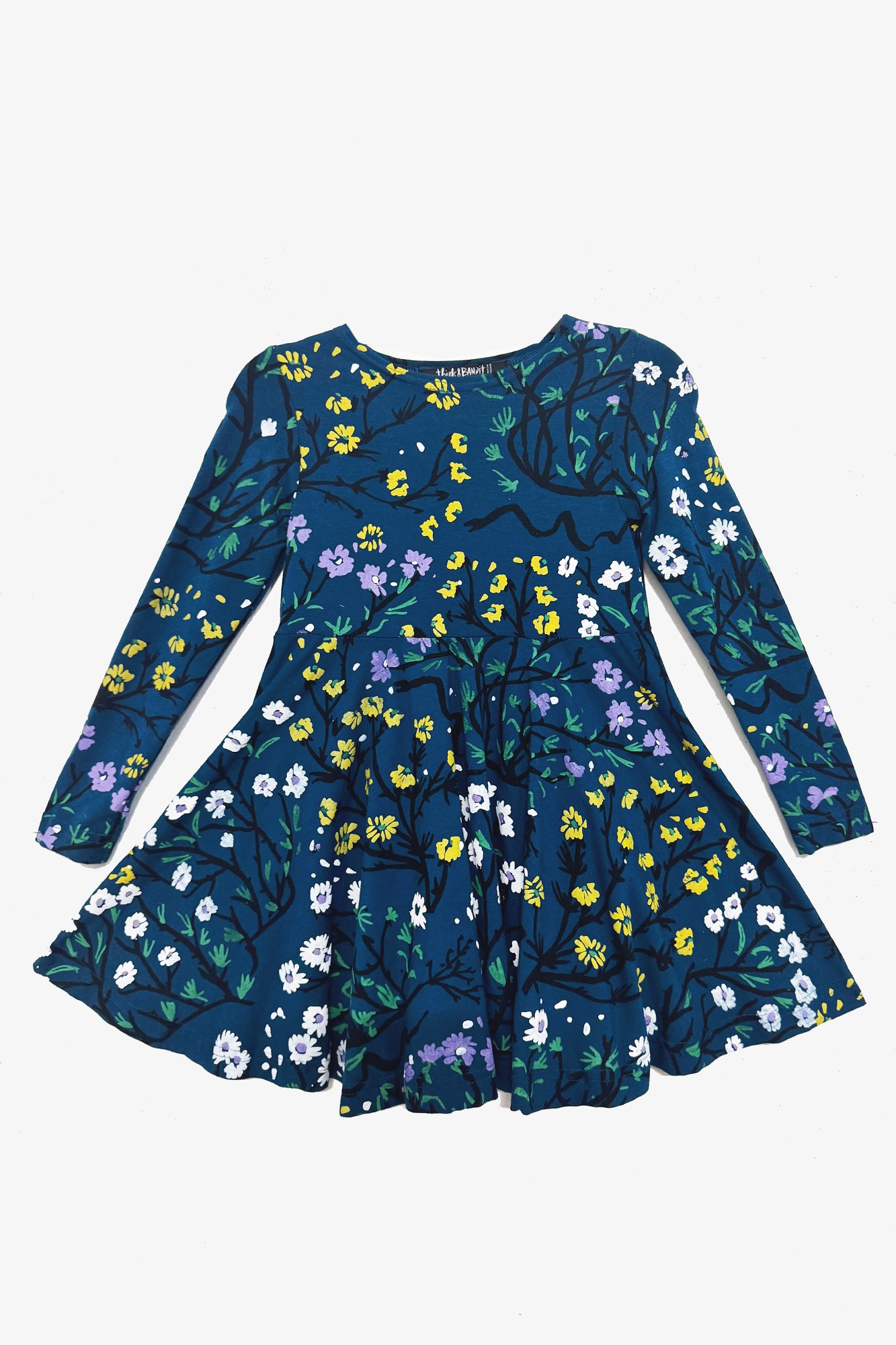 Moroccan Uprooted Long Sleeve Twirl Dress in 5T