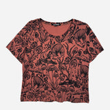 Black on Mulberry Shroomed Amie Tee