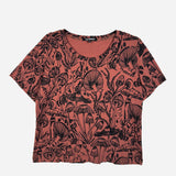 Black on Mulberry Shroomed Amie Tee (Medium)